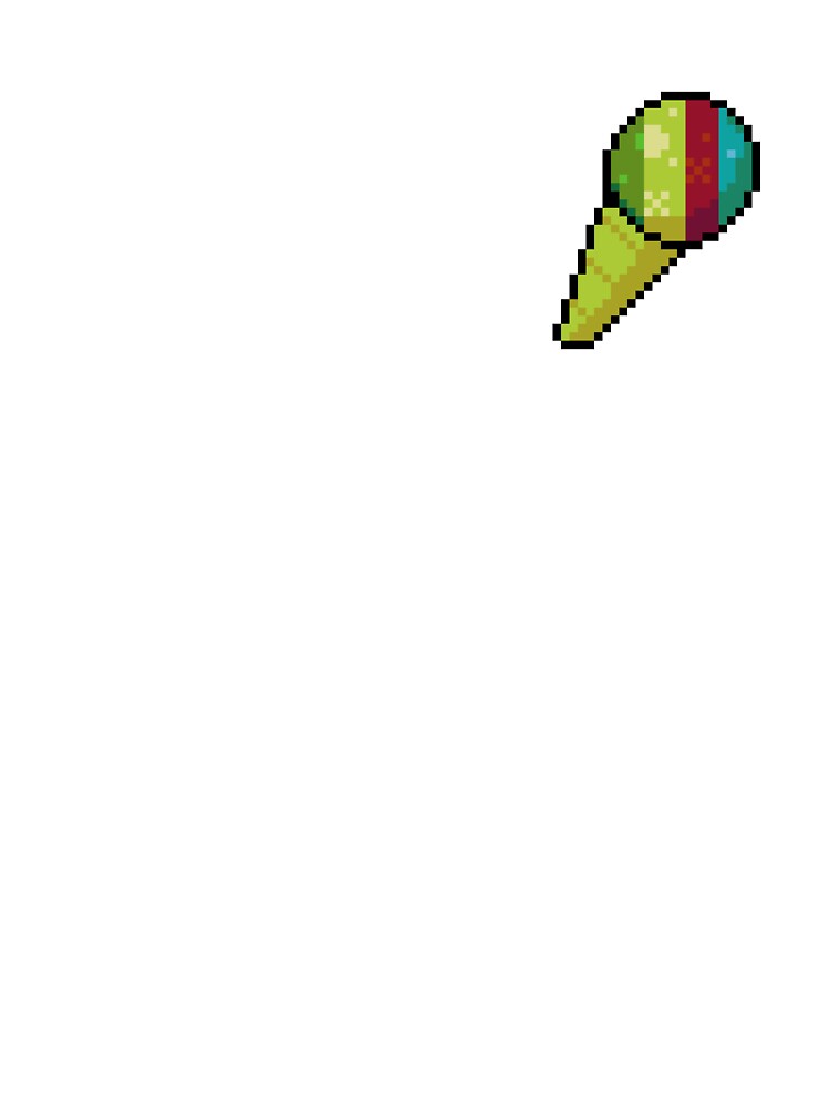 Pixel Rainbow Snow cone - pixel food art by LittleFoodShop