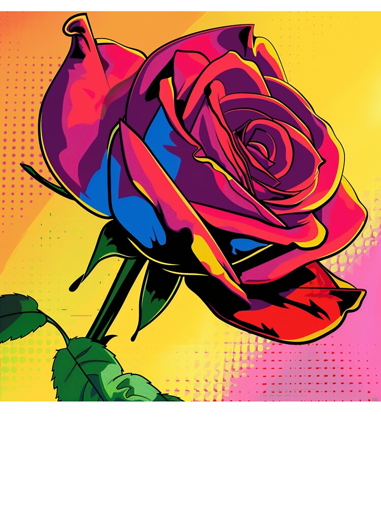 Red Rose Pop Art 2 by AstroRisq