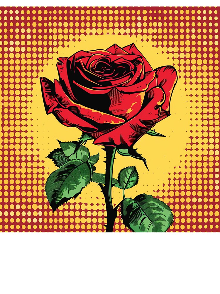 Red Rose Pop Art 3 by AstroRisq