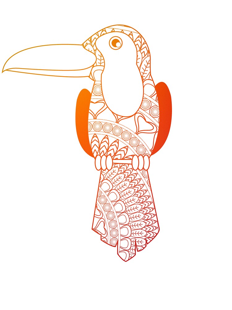 Mandala Toucan | yoga top by PetrKad