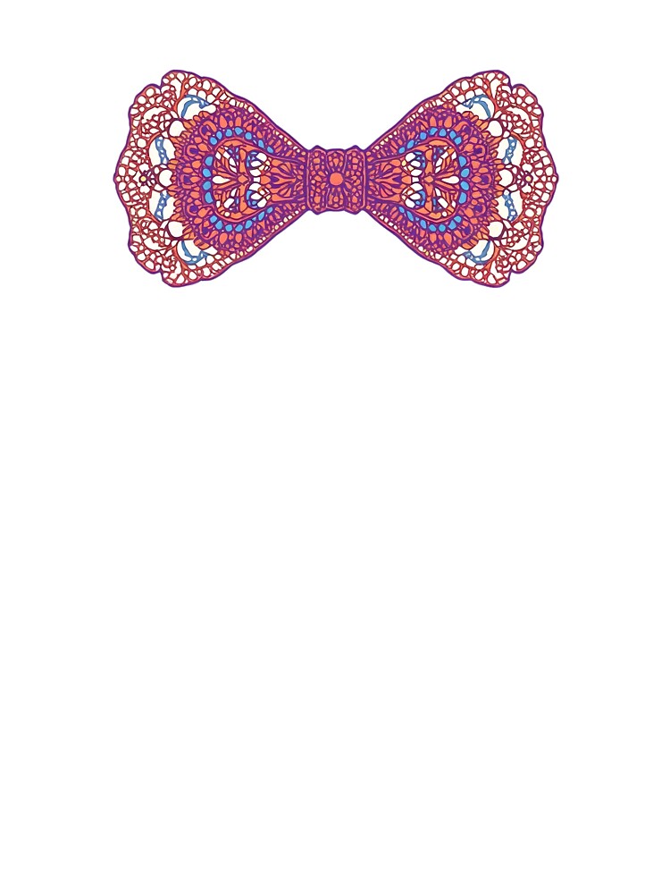 Pink floral lace bow by uunaa