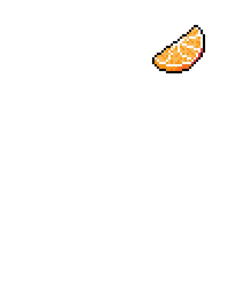 Pixel Orange Slice - pixel food art by LittleFoodShop