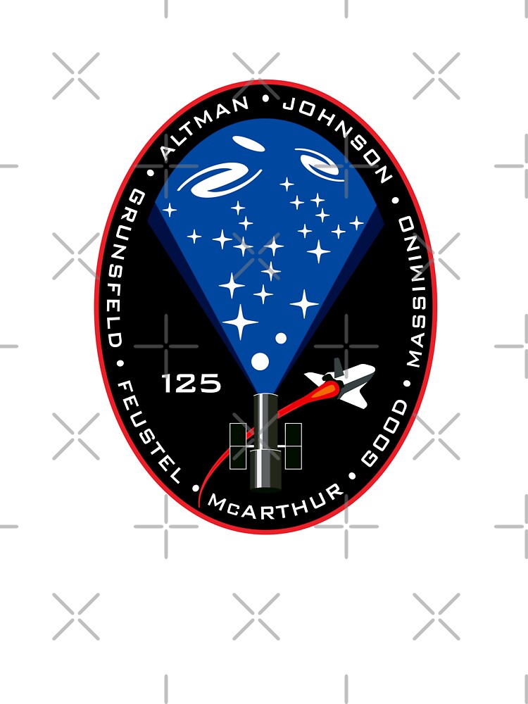 STS-125 Patch Insignia NASA Retro Style Vintage Emblem by kawrdesigns