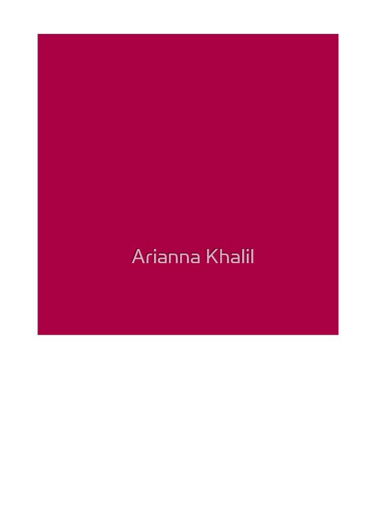 Solid Dark Pink by Arianna Khalil