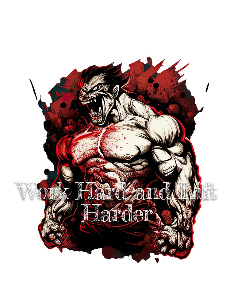 Work Hard and Lift Harder Bodybuilding Fitness Gym Workout Exercise Merch Print Design by tengamerx