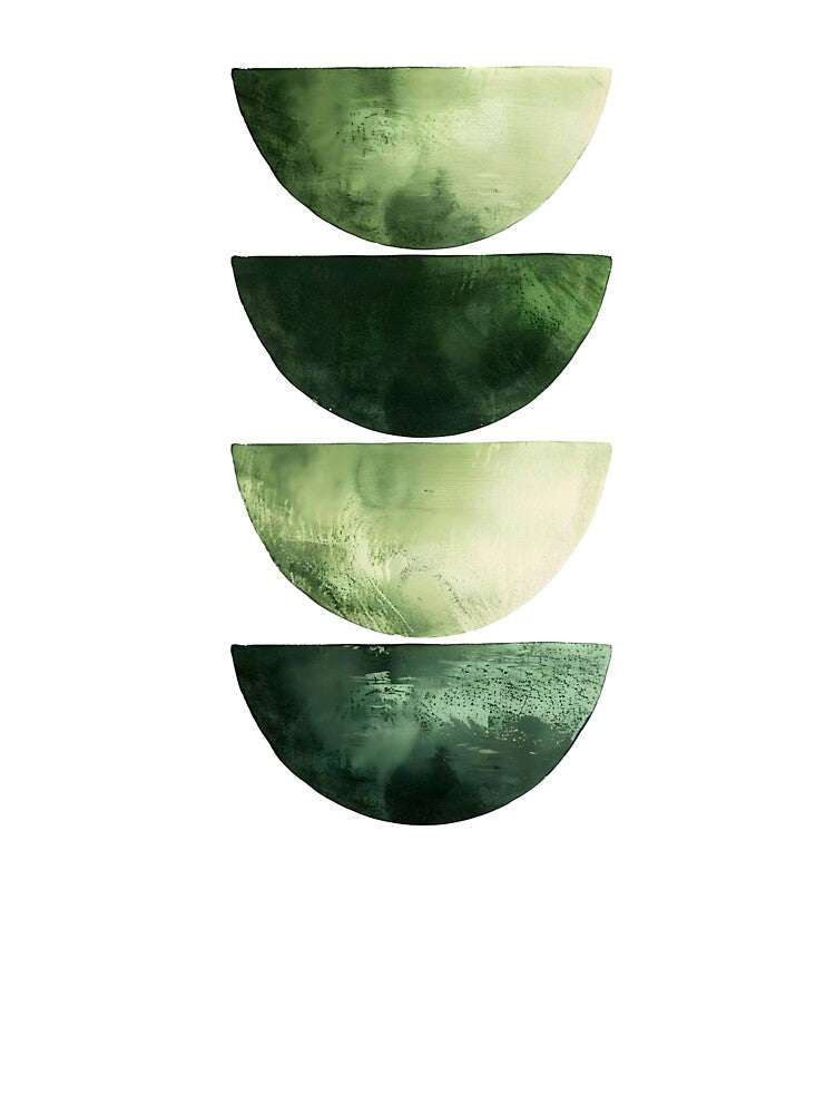 Green Abstract Boho Half Circles by CheersTOGETHER