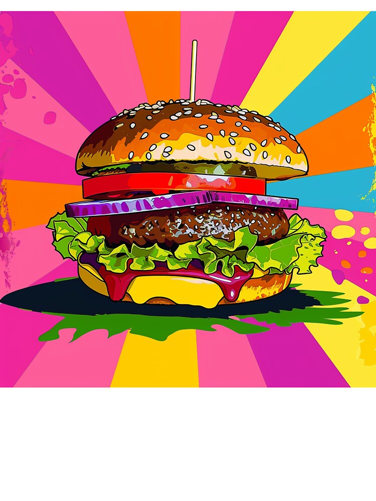Hamburger Pop Art 6 by AstroRisq