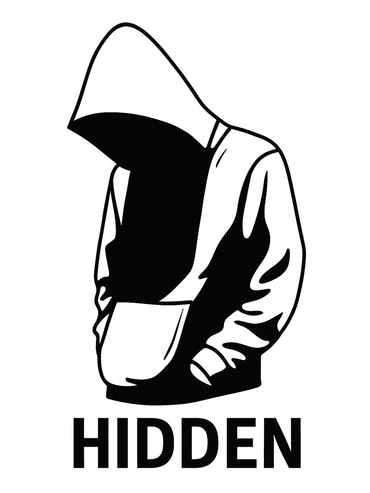 Hidden Minimal hoodie Tshirt Design by pixelrealmJL