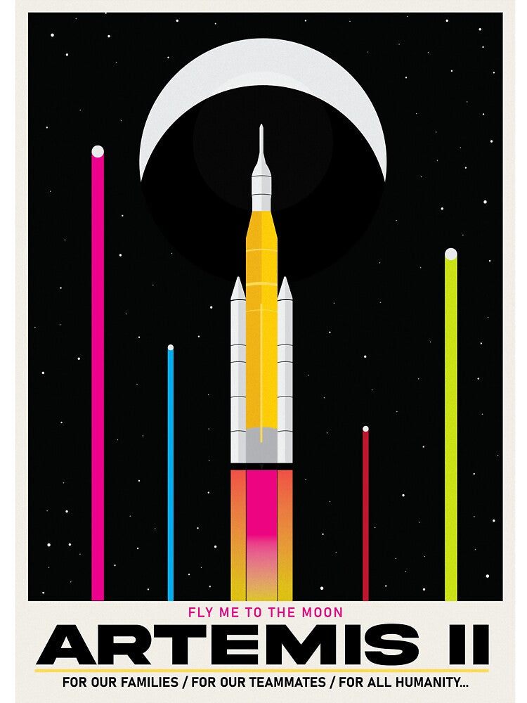 Artemis II Graphic Poster by Hexwave Media