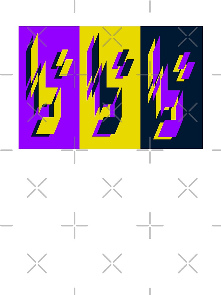 bbb (Purple, Yellow, Black) by LowResDesigns