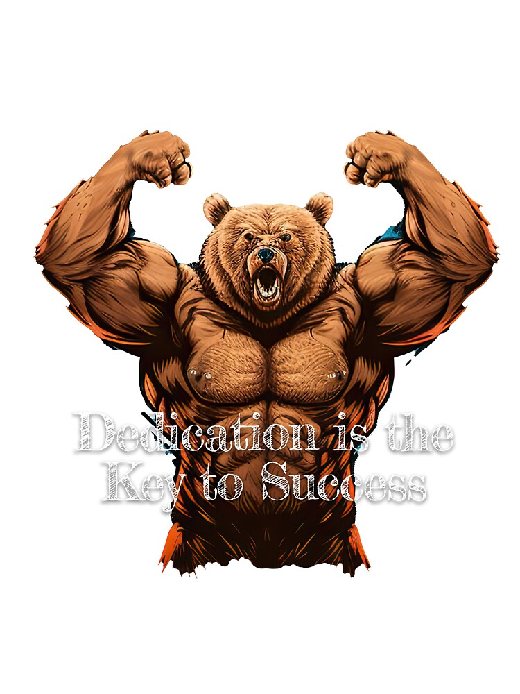 Dedication is the Key to SuccessDesignBodybuilding Fitness Gym Workout Exercise Merch Print Design by tengamerx