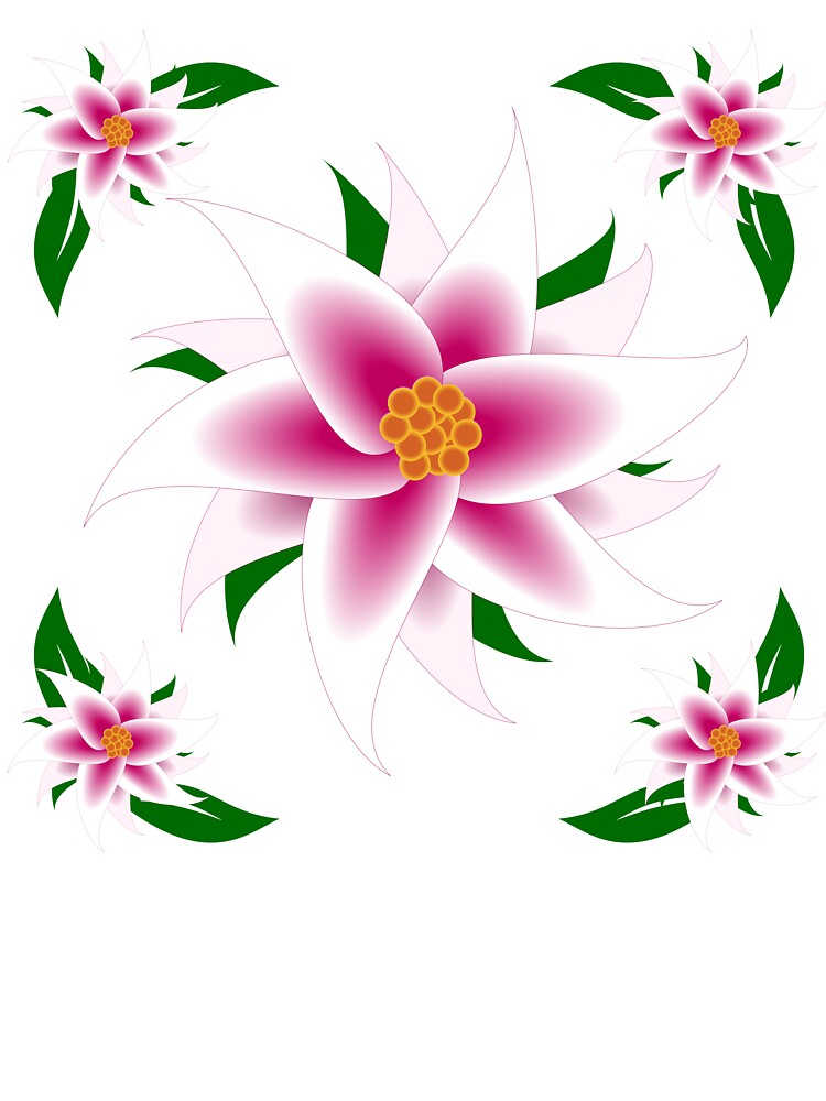 Purple and White Flower Frame by Risa-C