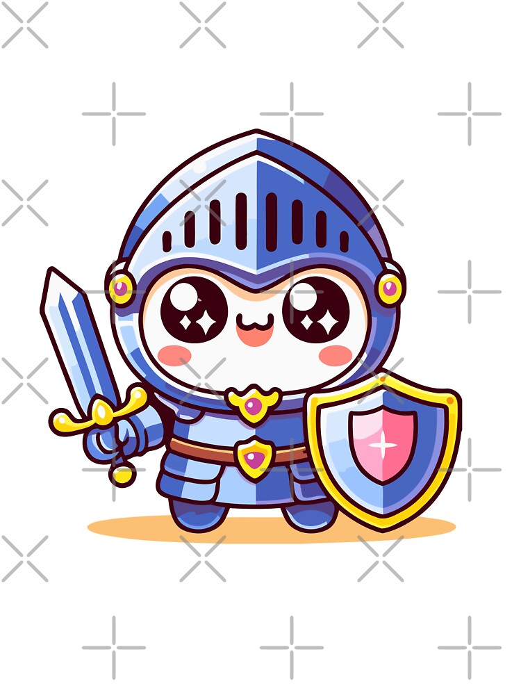 Kawaii Knight in Shining Armor - Cute Chibi Warrior by Akioos