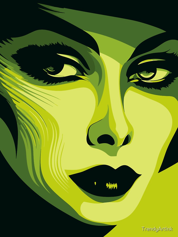 Pop Art Enigma: Mysterious Woman by TrendyArtInk
