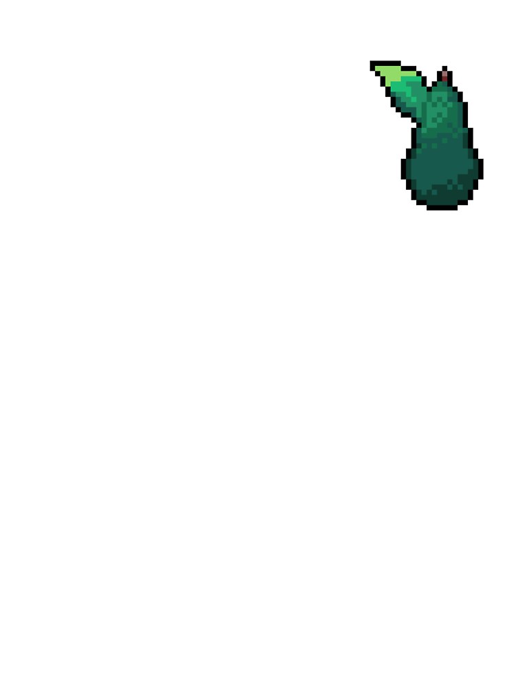 Pixel Avocado - pixel food art by LittleFoodShop