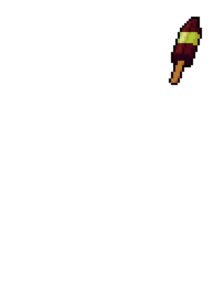 Pixel Banana Chocolate Bomb pop - pixel food art by LittleFoodShop