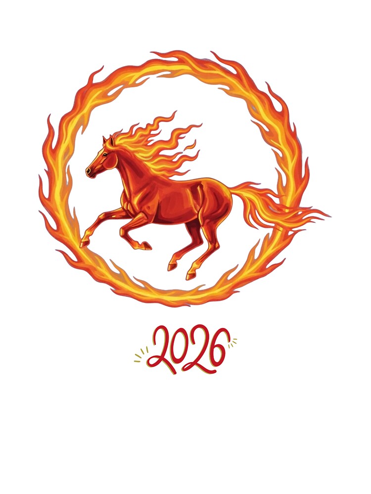 Fire Horse 2026 | Year of the Fire Horse Zodiac Art by Julison2015