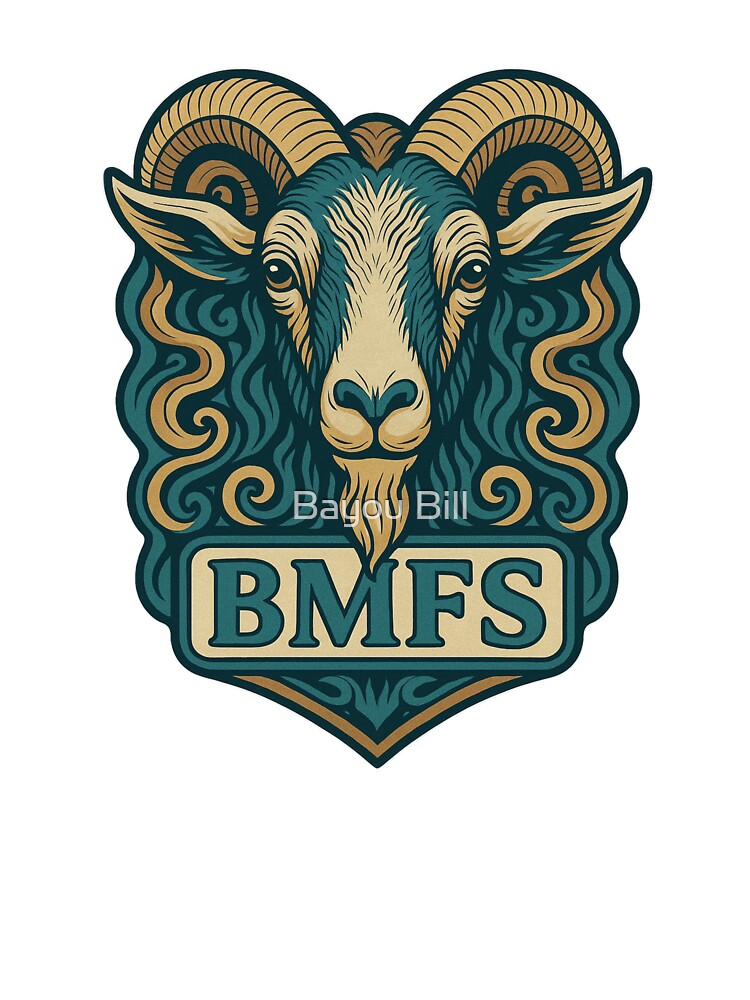 BMFS Goat – Teal & Earth Tone Colorway by Bayou Bill