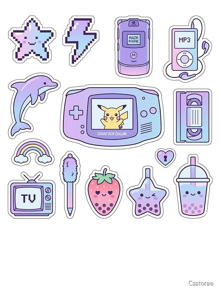 Retro 90s & 2000s Vaporwave Icons Pack by Csstoree