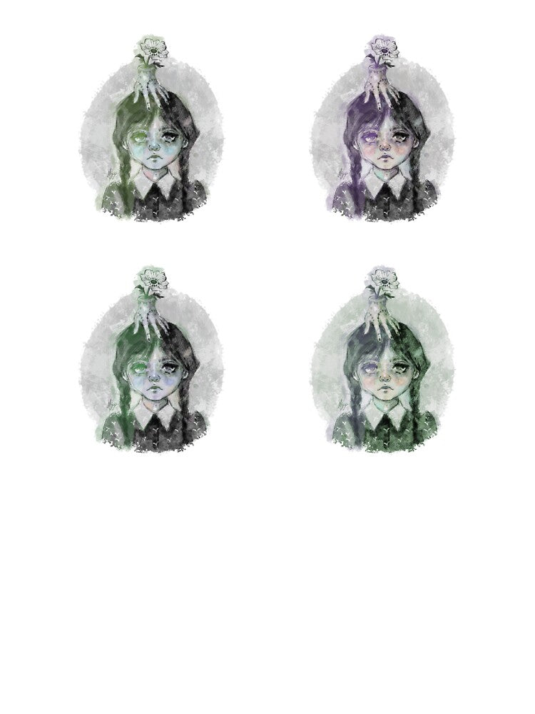 GOTH GIRL FLOWER HAND COLLAGE DARK AESTHETIC #4 by melyverso