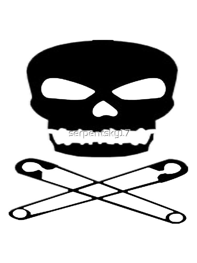 Skull and Crossed Pins - Punk by SerpentSkyArts
