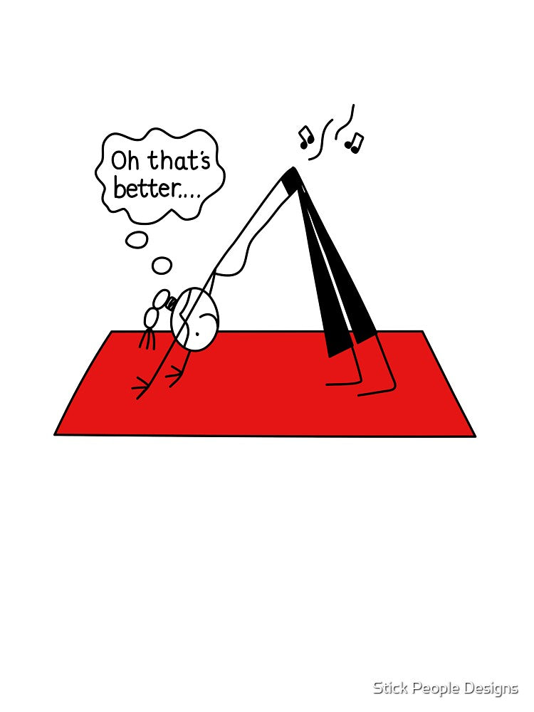 Yoga Humor Downward Dog Humor Fart Humor by Stick People Designs