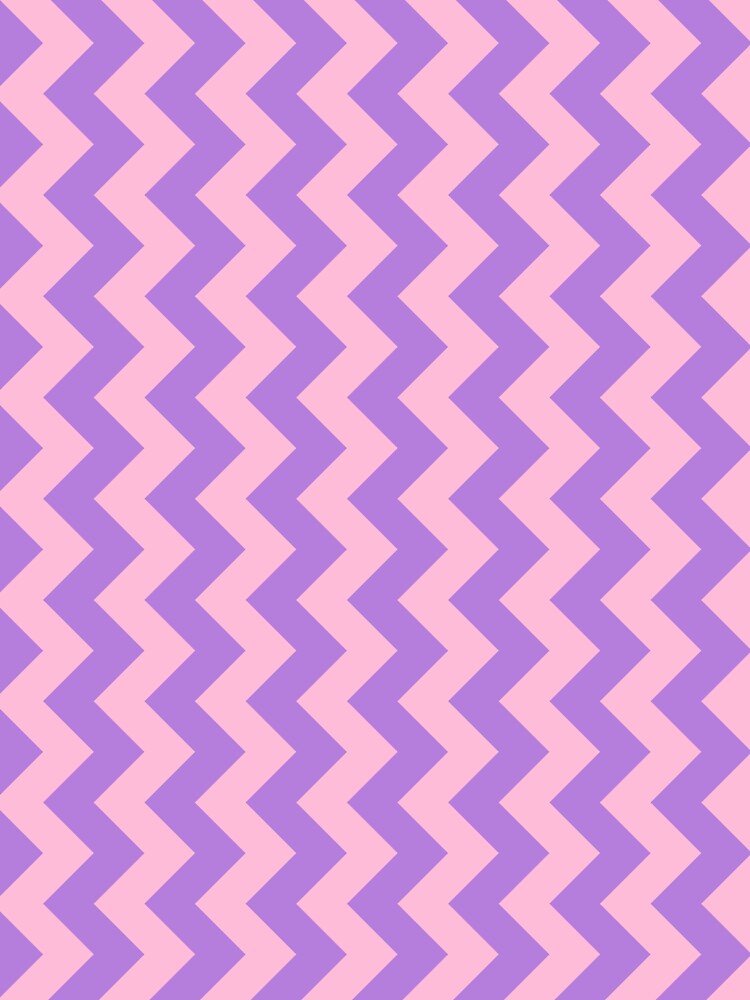 Cotton Candy Pink and Lavender Violet Vertical Zigzags by ColorsPatterns
