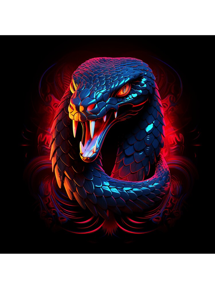 Snake Neon Pop Art 4 by AstroRisq