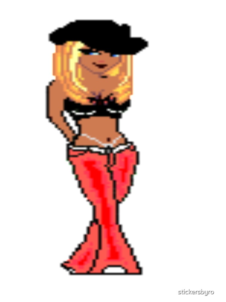 dollz mania pixelated doll 2000s blonde hair pretty girl by stickersbyro ☆