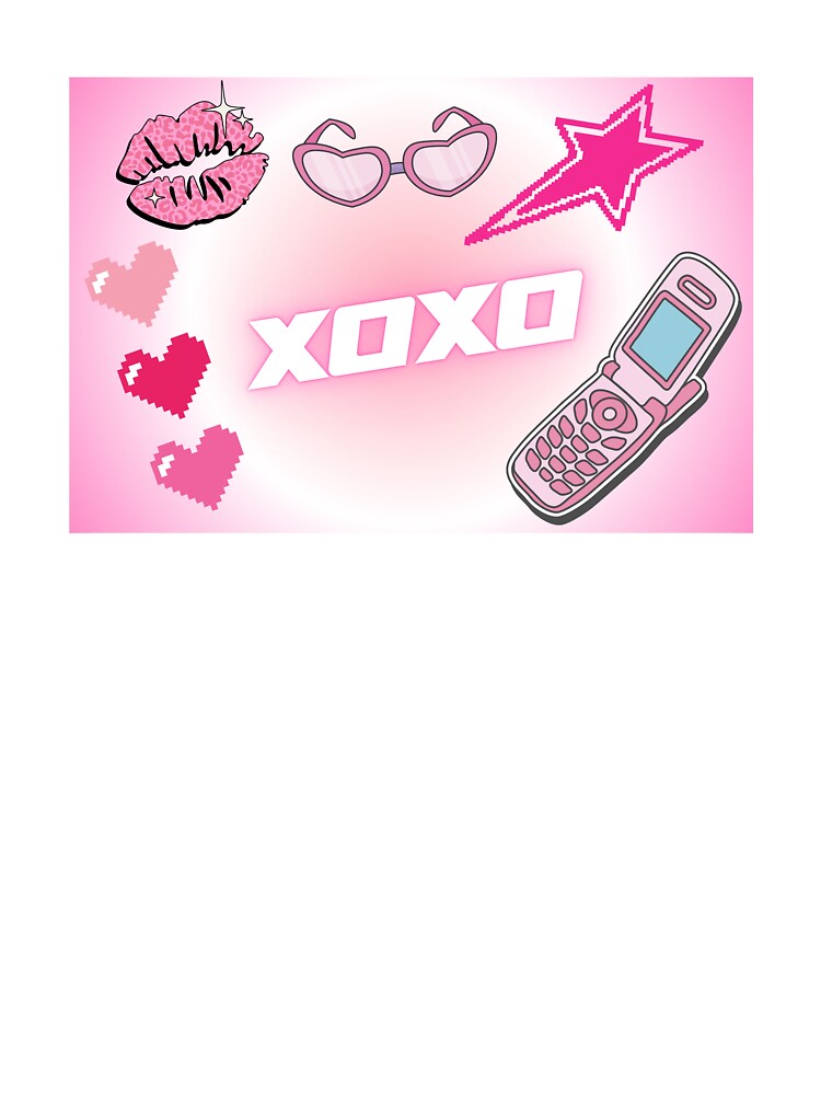 XOXO in Girly Y2K Retro Aesthetic by ClearStatements