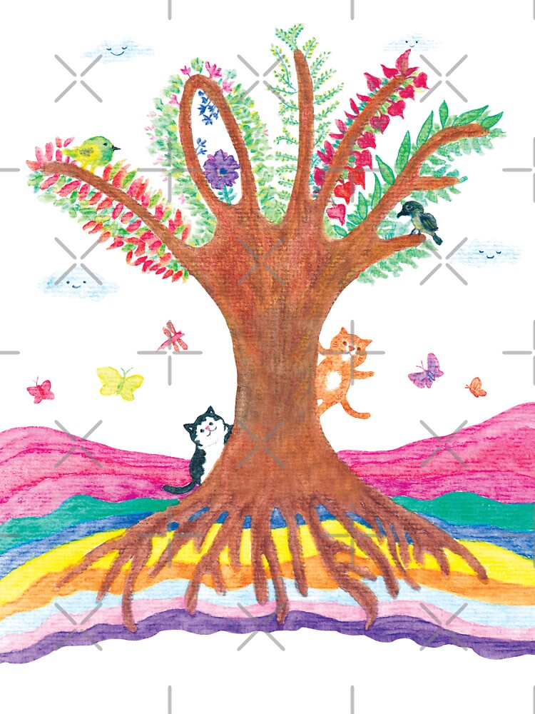 Love tree alphabet whimsical garden (White) by bittergodart