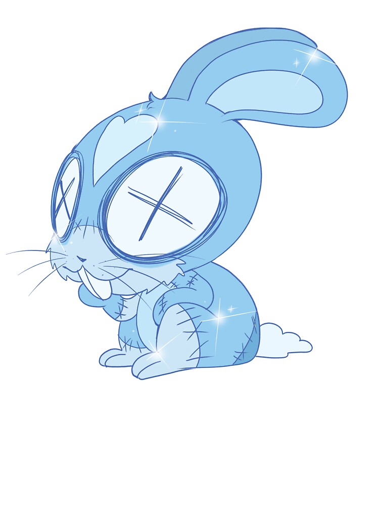 Chill Dead Bunny (blue) by gross-girl99