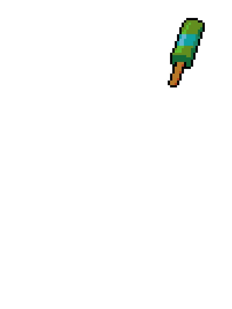 Pixel Watermelon and Blueberry popsicle - pixel food art by LittleFoodShop