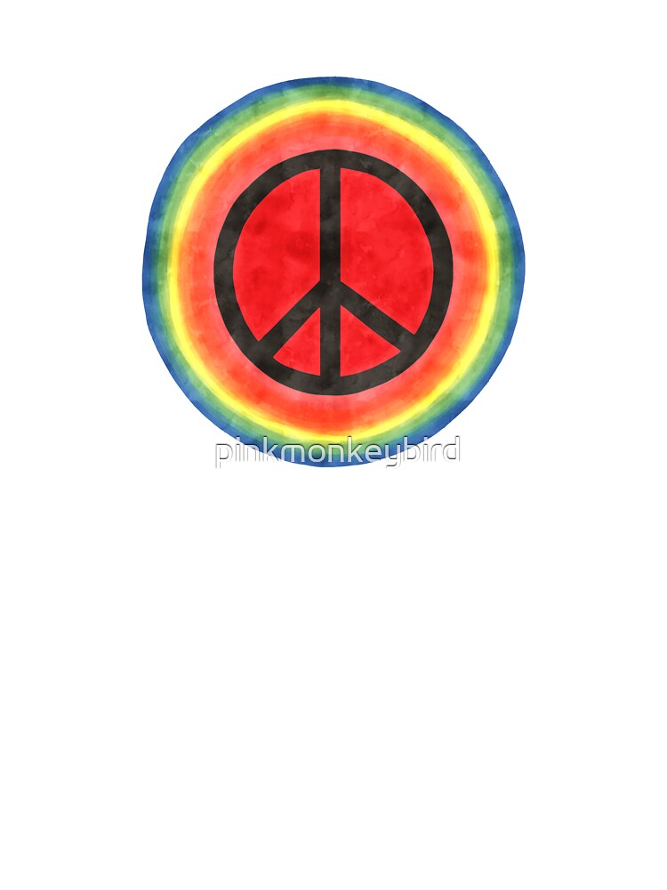 Rainbow Peace Badge by pinkmonkeybird