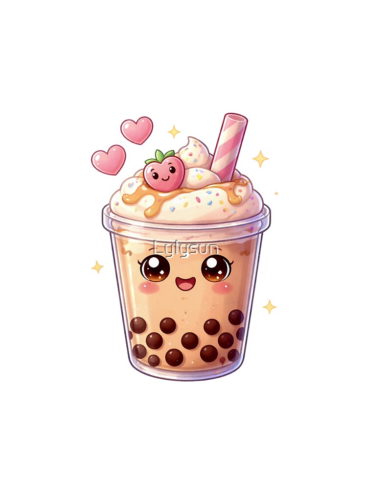 Kawaii Bubble Tea - Cute Pastel Boba Drink. by Lylysun