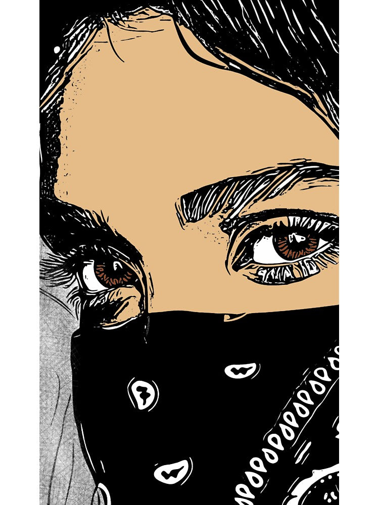 This is a digital art of a girl in a bandana by So_Uniqq