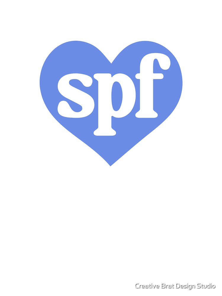 I Love SPF Skincare Lover Blue Aesthetic by Creative Brat Design Studio