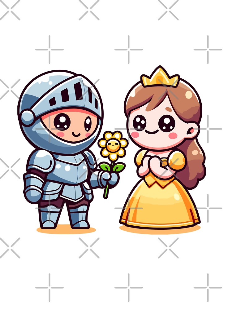 Adorable Knight and Princess - Kawaii Medieval Romance by Akioos