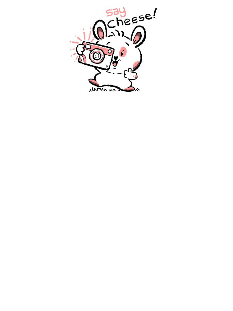say cheese - cute cartoon chubby bunny rabbit by hayrpictures