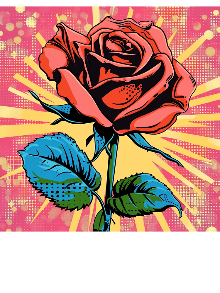 Red Rose Pop Art 6 by AstroRisq