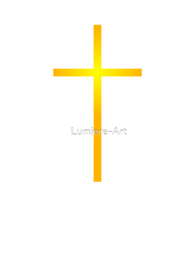 Narrow cross, simple, Jesus, gold by Lumiere-Art