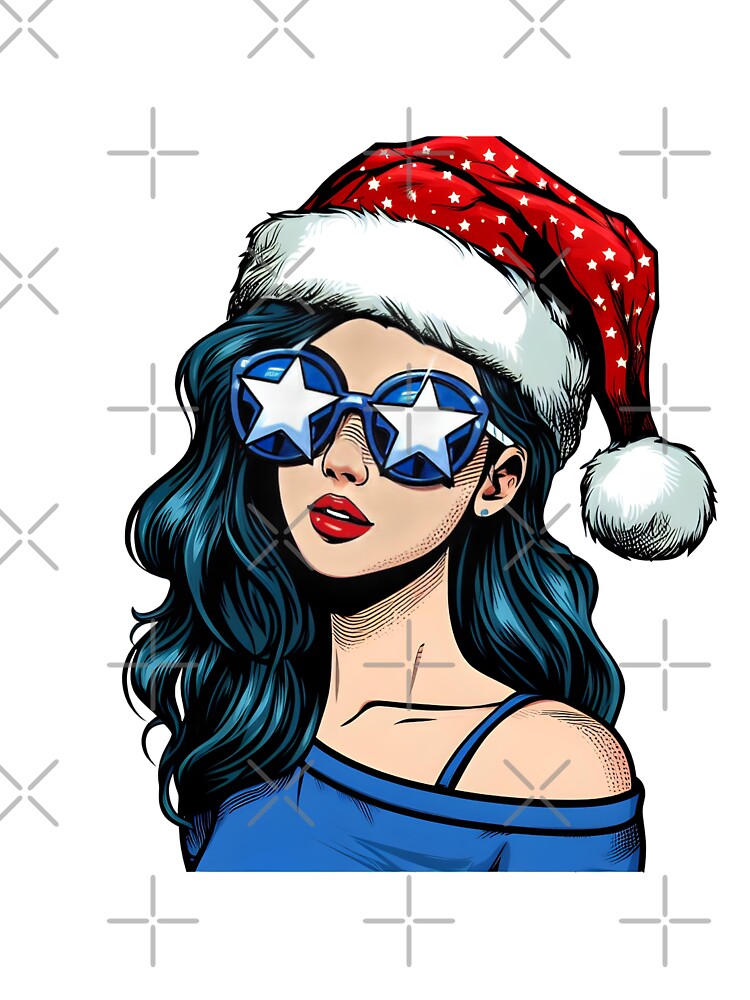 Pop art Christmas girl by AnetArtStore