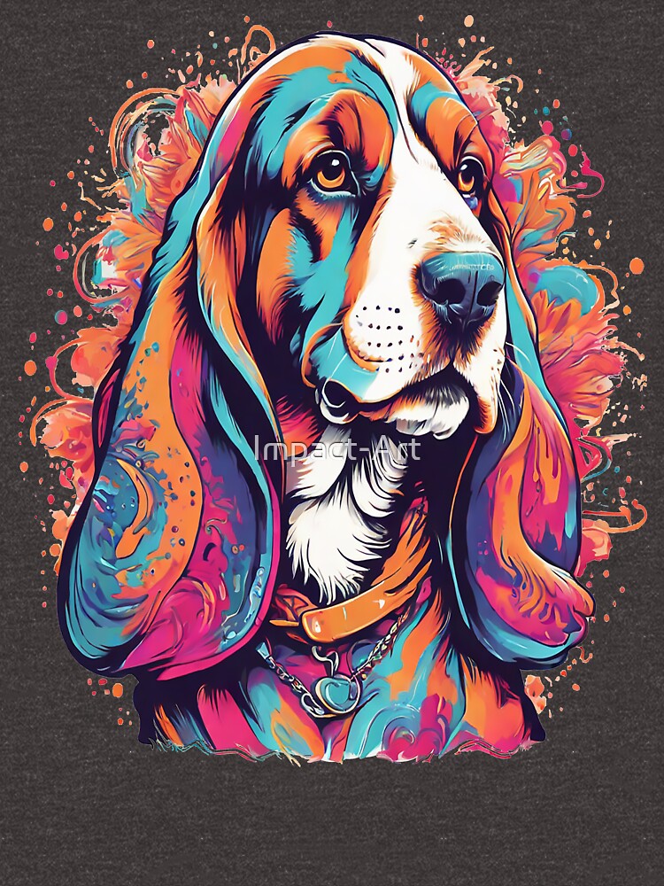 Cozy Basset Hound dog t shirt – Relaxed Dog Lover Tee by Impact-Art