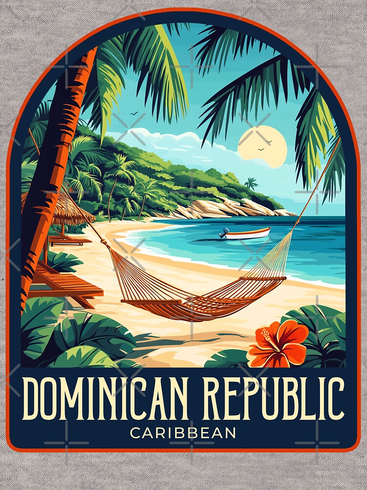 Dominican Republic Vintage Travel Illustration by HomeLivingCo