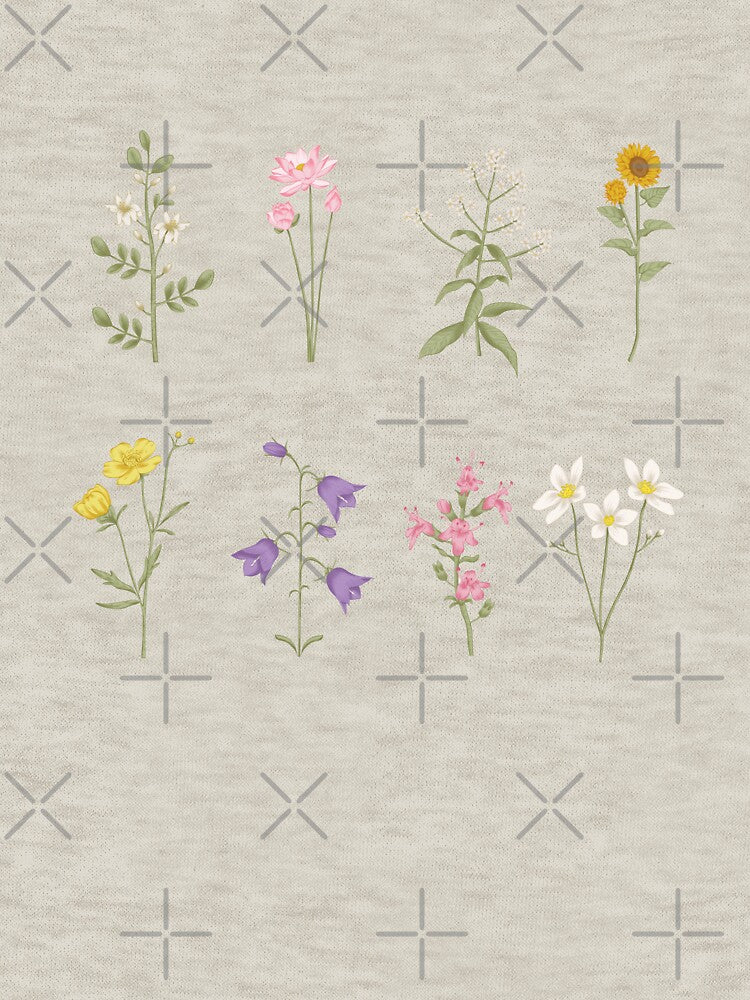 Set of Vintage Botanical Illustrations: A Collection of Floral Drawings, line art flowers by cherrytheory