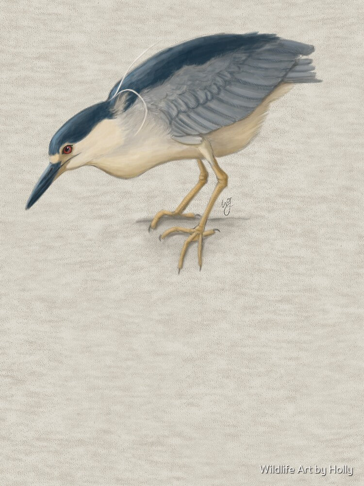 Black-crowned Night Heron by Wildlife Art by Holly