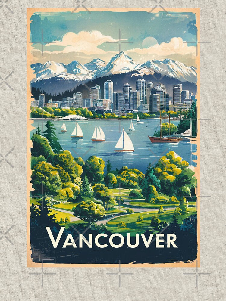 Vancouver Vintage Travel Poster by TravelerRat