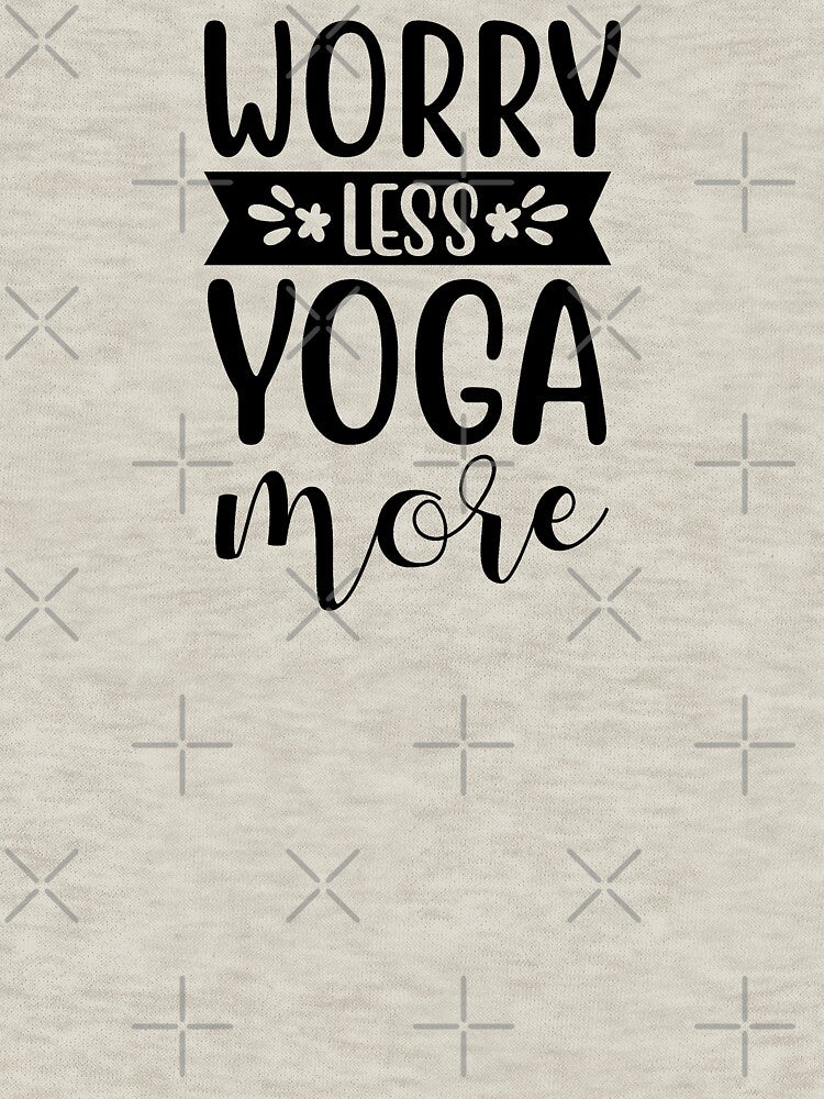 Yoga Quote Worry Less Yoga More Motivational Saying by SoccaTamam