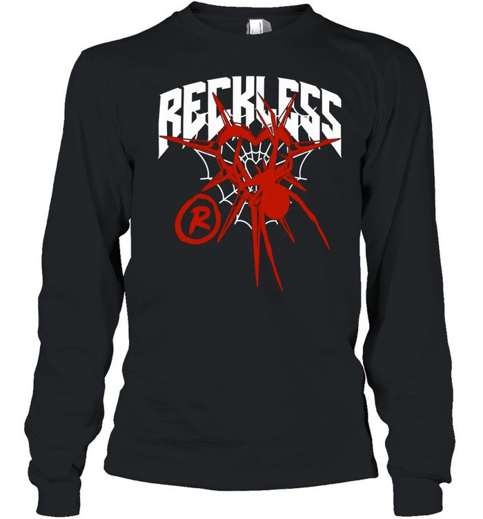 Reckless spider web heart symbol logo Unisex T-Shirt