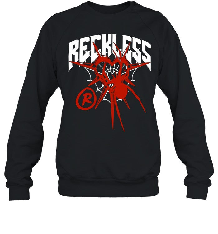 Reckless spider web heart symbol logo Unisex T-Shirt